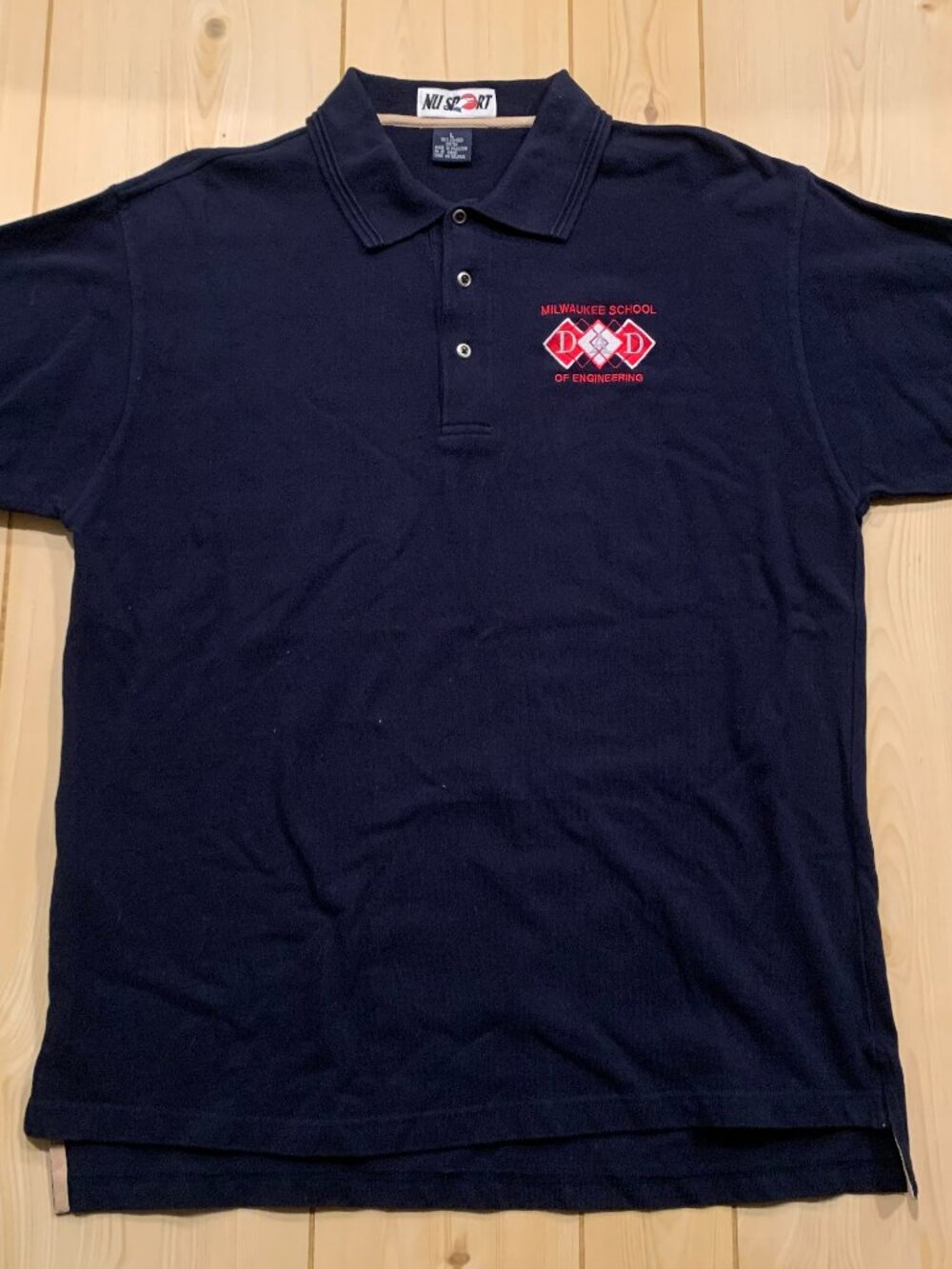 Vintage Milwaukee School of Engineering MSOE Dad College University Polo Shirt L